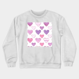 valentine hearts embroidery pattern Crewneck Sweatshirt